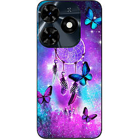 Чохол силіконовий Case для Tecno Spark 20C з картинкою Метелики та оберег