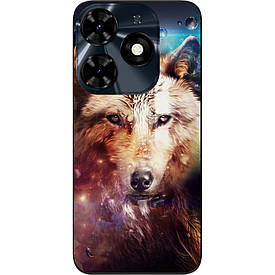 Чохол силіконовий Case для Tecno Spark 20C з картинкою Космічний вовк