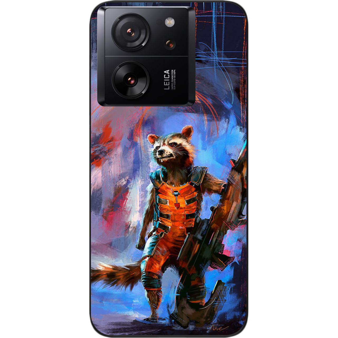 Силіконовий чохол Case для Xiaomi 13T з картинкою Єнот Ракета