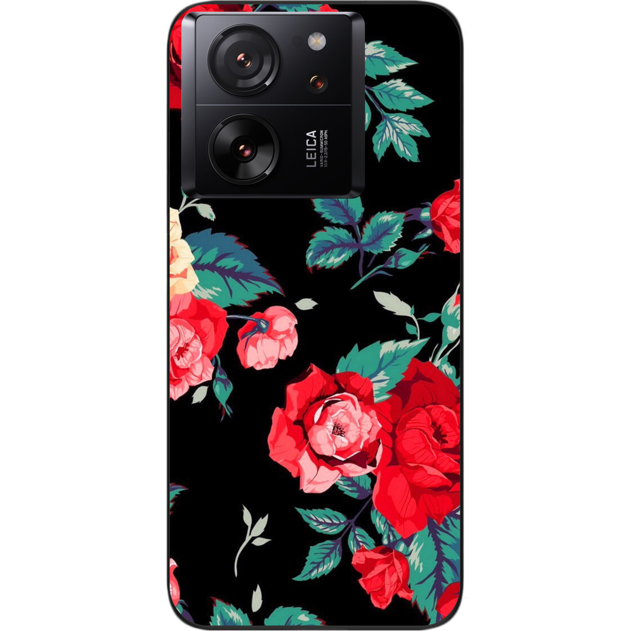 Силіконовий бампер Case для Xiaomi 13T із зображенням Червоні троянди