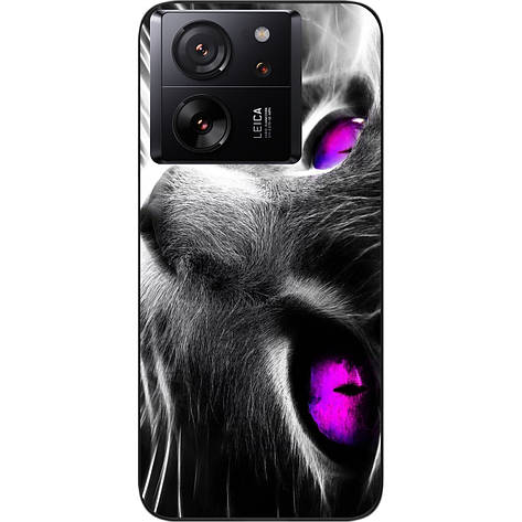 Силіконовий чохол Case для Xiaomi 13T з картинкою Гарний кіт, фото 1