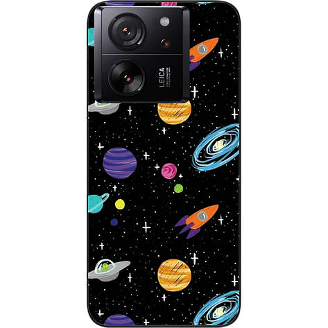 Силіконовий чохол Case для Xiaomi 13T з картинкою Яскраві планети, фото 1