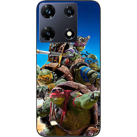 Силіконовий чохол Case для Infinix Note 30 Pro 4G (X678B) з картинкою Круті черепашка, фото 1