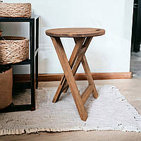 Розкладний Дерев'яний Табурет для Кухні або Кафе Кухонна табуретка з Натурального дерева Вільха 50см