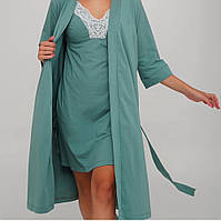 Халат для вагітних і годуючих Бірюзовий Гарний халат для вагітних і годуючих Халат для мам