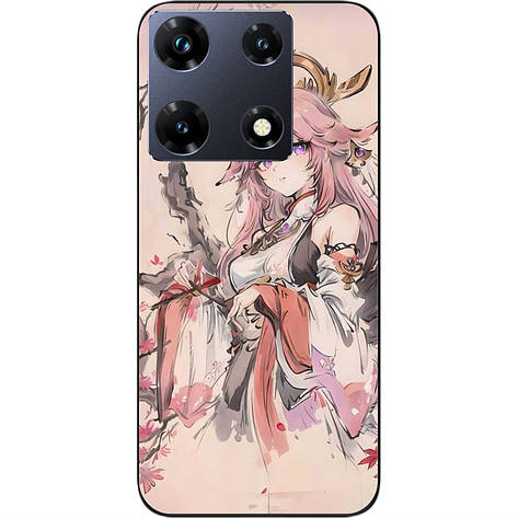 Силіконовий чохол Case для Infinix Note 30 Pro 4G (X678B) з картинкою Аніме Yae Miko, фото 1