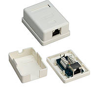 Розетка мережева Goobay RJ45 STP6 (розетка) зовнішня LSA ToolFree AWG22-24 білий (75.07.7634) IB, код: 7455090