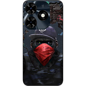 Силіконовий чохол Case для Tecno Spark 20C з картинкою Мавпа в кепці