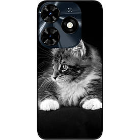 Силіконовий чохол Case для Tecno Spark 20C з картинкою Кошеня
