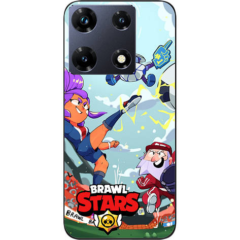 Силіконовий чохол Case для Infinix Note 30 Pro 4G (X678B) з картинкою Бравл Броулбол, фото 1