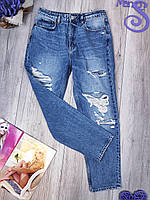 Жіночі джинси Zara рвані блакитні Розмір L (40)