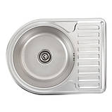 Кухонна мийка Platinum 5844 Decor 0,8 мм, фото 2