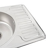 Кухонна мийка Platinum 5844 Decor 0,8 мм, фото 4