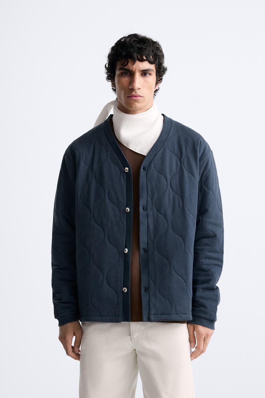 Чоловіча куртка ZARA 1159800661 (Білий/синій, S/M), фото 1