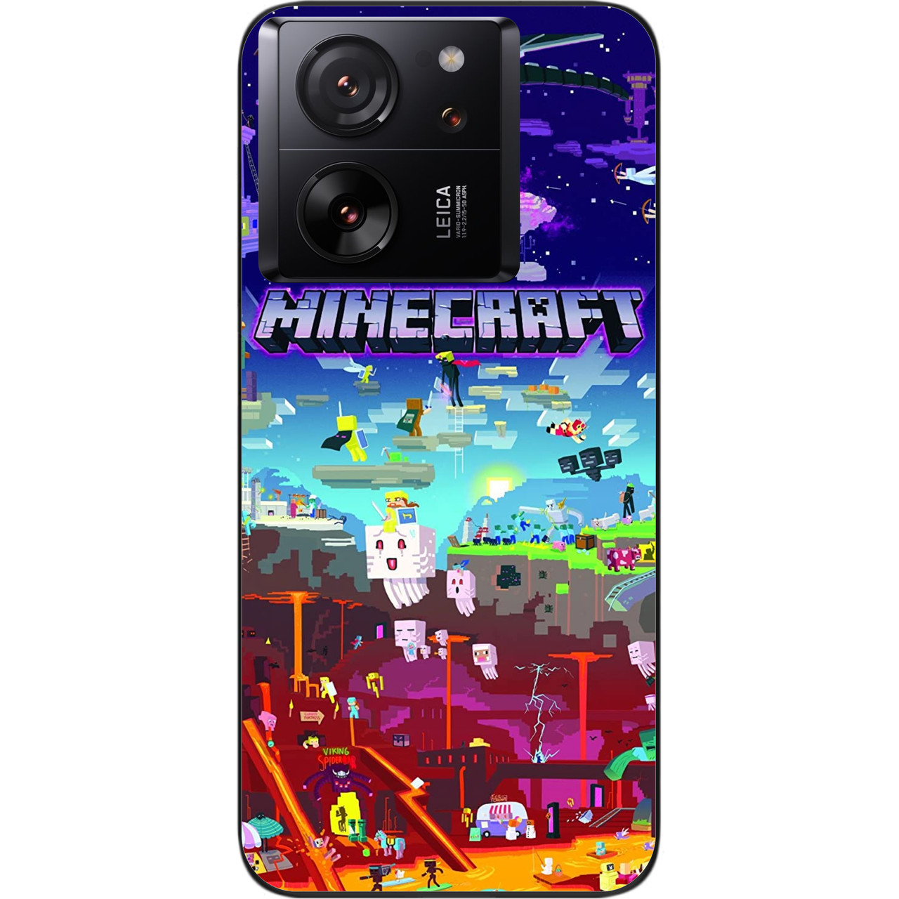 Силіконовий чохол Case для Xiaomi 13T з картинкою Minecraft