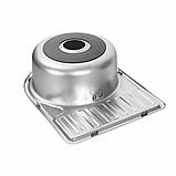 Кухонна мийка Platinum 5844 Decor 0,8 мм, фото 7