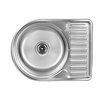 Кухонна мийка Platinum 5844 Satin 0,8 мм