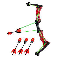 Детский лук и стрелы в наборе Zing Hyper Strike Красный KD116712 GL, код: 7470744