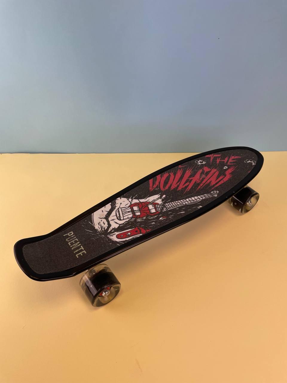 Скейт пенні борд S-00635 Best Board (дошка=56см, колеса PU, світяться, d=6см), Гітара
