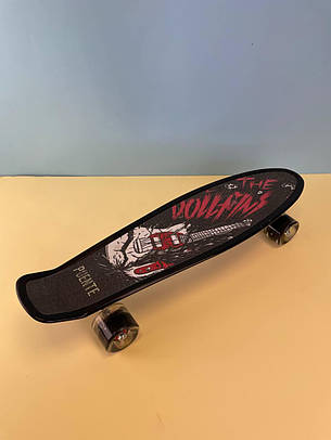 Скейт пенні борд S-00635 Best Board (дошка=56см, колеса PU, світяться, d=6см), Гітара, фото 1