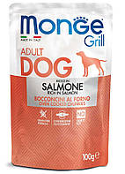 Корм Monge Dog Wet GRILL Salmone влажный с лососем для взрослых собак 100 гр IB, код: 8452342