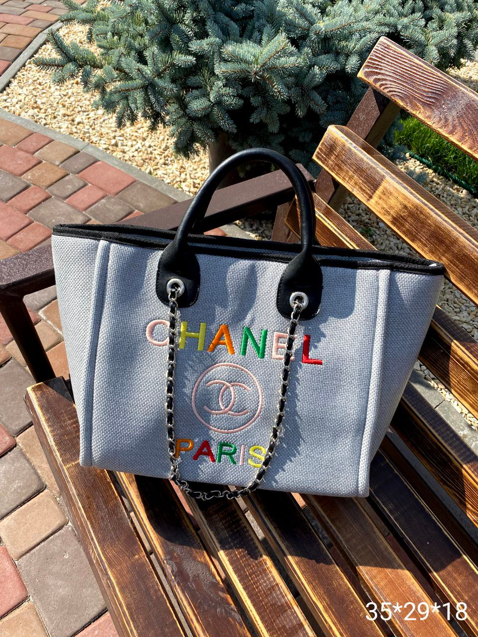 Жіноча сумка Chanel, тканинної шопер, 35*29*18 см, 931127-1