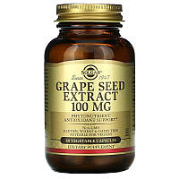 Экстракт виноградных косточек Grape Seed Solgar 100 мг 60 вегетарианских капсул IB, код: 7701421