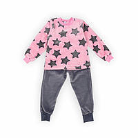 Пижама детская теплая хлопковая для девочки GABBI PGU-23-1 Розовый на рост 110 (13863) GL, код: 8454498