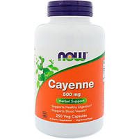 Каєнський перець NOW Foods Cayenne 500 mg 250 Veg Caps IB, код: 7518293