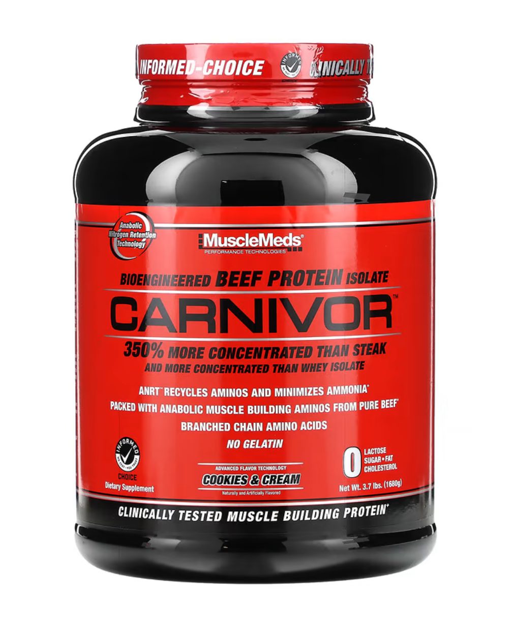 MuscleMeds Carnivor Bioengineered Beef Protein Isolate 1680g