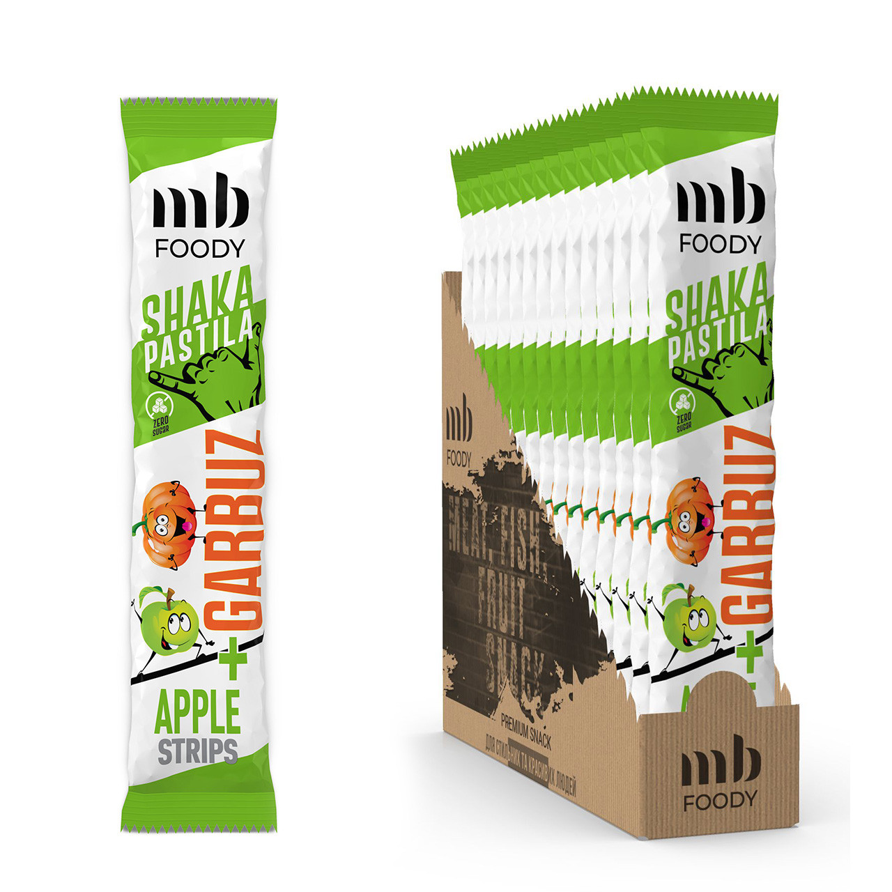 Гарбузова пастила натуральна без цукру органічна "Яблуко-Гарбуз" Шоубокс 16 шт/560 г