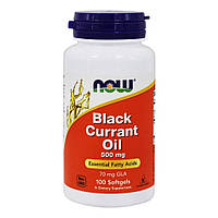 Олія чорної смородини NOW Foods Black Currant Oil 500 mg 100 Softgels GL, код: 7576275