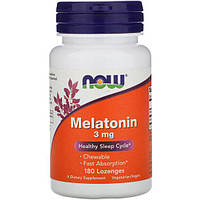 Мелатонин для сна NOW Foods Melatonin 3 mg 180 Lozenges NOW-03259 IB, код: 7693368