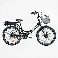 Двухколесный складной электровелосипед Corso Breeze electric bike BR-24502 с колесами 24 дюйма