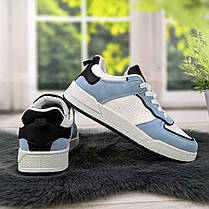 Кросівки кеди жіночі білі з блакитним Swin-shoes 4218, фото 5