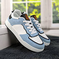 Кросівки кеди жіночі білі з блакитним Swin-shoes 4218, фото 3