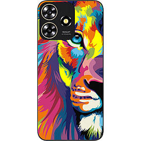 Бампер силіконовий Case для ZTE Blade A73 4G з малюнком Яскравий лев
