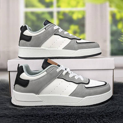 Кросівки кеди жіночі білі з сірим Swin-shoes 4218, фото 1