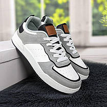 Кросівки кеди жіночі білі з сірим Swin-shoes 4218, фото 6