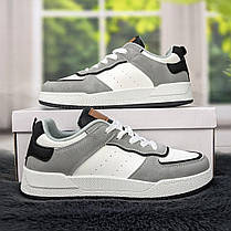Кросівки кеди жіночі білі з сірим Swin-shoes 4218, фото 3