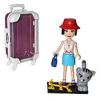 Кукла в чемоданчике с котом MiC в красной шапочке (2025) IB, код: 7718875