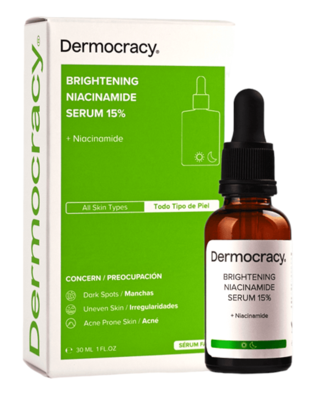 Dermocracy Концентрована протизапальна і освітлююча сироватка Brightening Niacinamide Serum 15%, фото 1