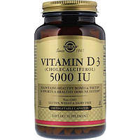 Вітамін D Solgar Vitamin D3 (Cholecalciferol) 5000 IU 240 Veg Caps IB, код: 7527185