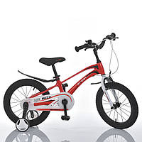 Велосипед дитячий 18д. MB 1881D (1шт) BUZZ,SKD85,магнієва рама,диск.гальмо,дод.кол.,червоно-білий
