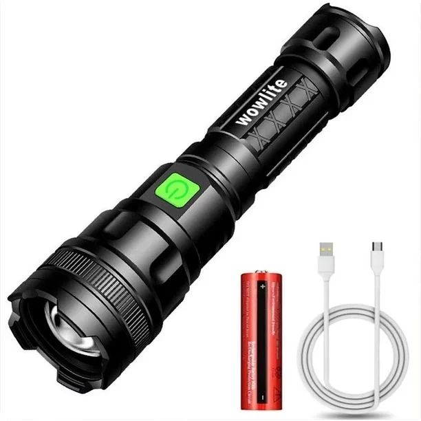 Ліхтарик ALmi, що перезаряджається, світлодіодний ліхтарик Wowlite S1600 - високий люмен, масштабований, 3 режими, ручне світло, фото 1