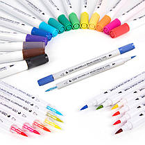 Набір акварельних маркерів STA, 14 кольорів 28 відтінків IB, код: 7392331, фото 2