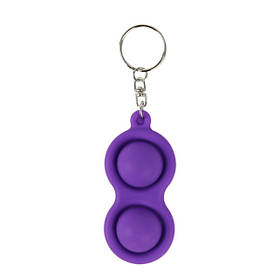 Антистрес Іграшка Pop it Фіолетовий Брелок — 2 пухирці IB, код: 6544013