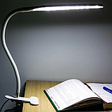 Лампа настільна світлодіодна на прищіпці Гнучка настільна лампа на прищіпці Світлодіодний Led світильник, фото 9