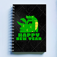 Скетчбук Sketchbook блокнот для рисования с новогодним принтом Happy New Year. Dragon 2024. Д IB, код: 8301810