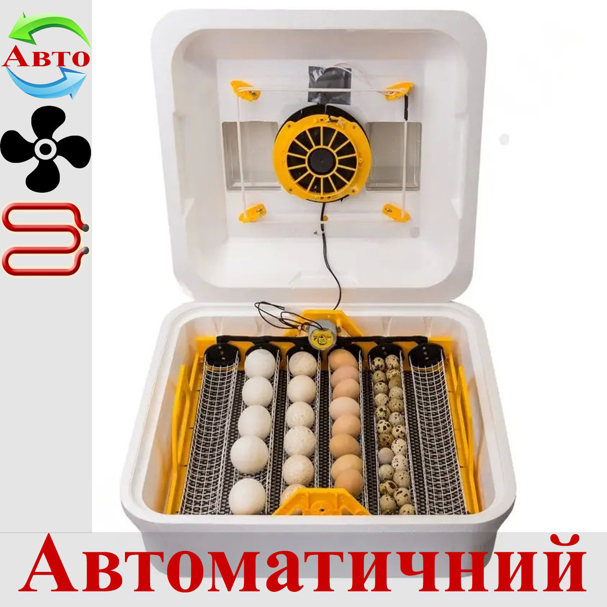 Інкубатор для яєць автоматичний Теплуша Greeny 88 ТА
